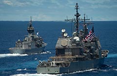 US Navy, Royal Australian Navy, Japanese JMSDF Trilat 2020